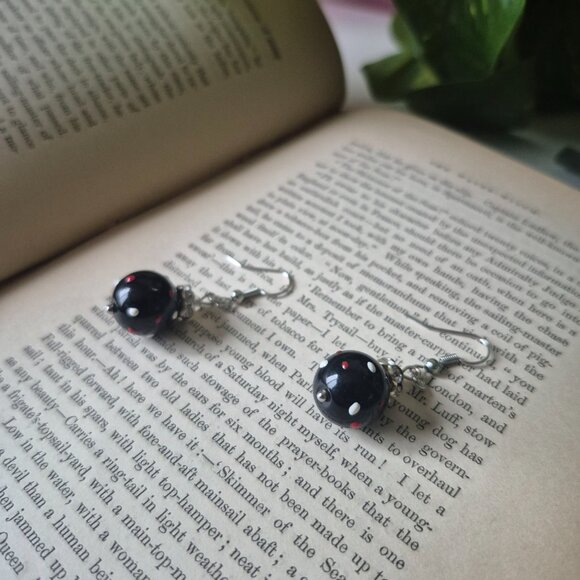 Polka Dot Ornament Earrings - Picture 5 of 6